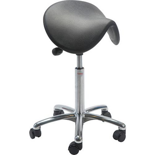 Tabouret Alu50 Vérin à Gaz-bas Selle Dalton Noir