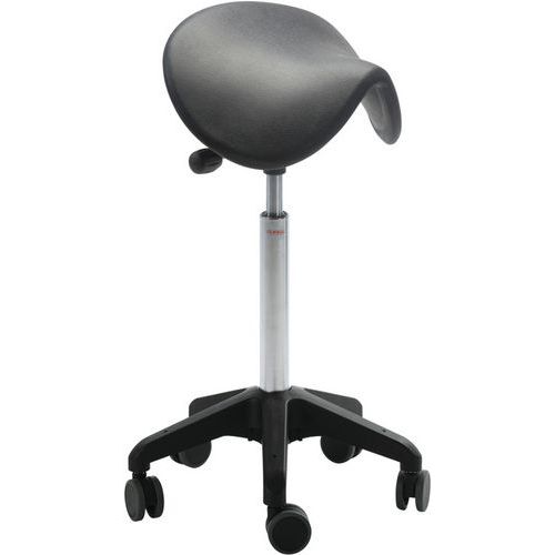 Tabouret Octopus Vérin à Gaz-medium Selle Dalton Noir