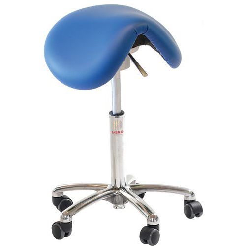 Tabouret Vérin à Gaz-bas Dalton Imitation Cuir Bleu