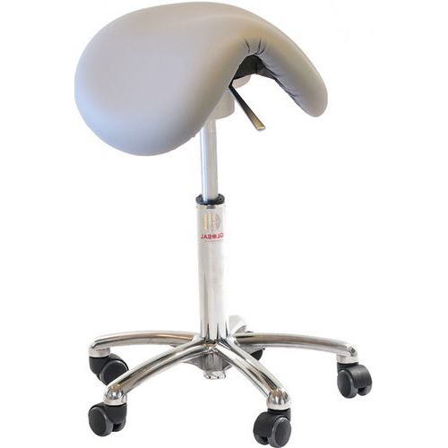 Tabouret Vérin à Gaz-medium Dalton Imitation Cuir Gris