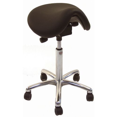 Tabouret Vérin à Gaz-bas Dalton Imitation Cuir Noir