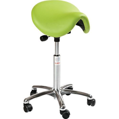 Tabouret Vérin à Gaz-haut Dalton Imitation Cuir Vert