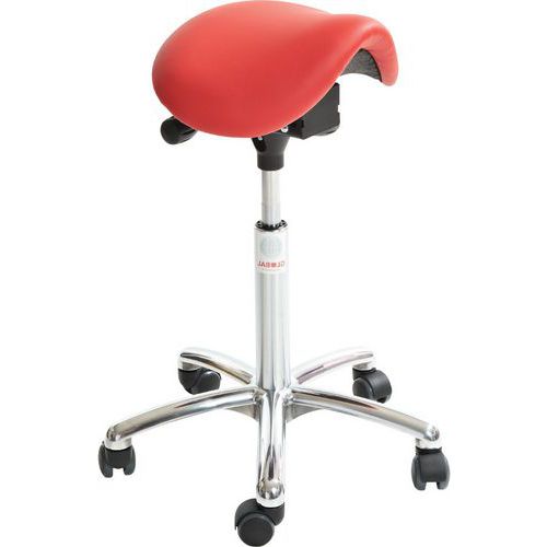 Tabouret Vérin à Gaz-medium Mini Imitation Cuir Rouge