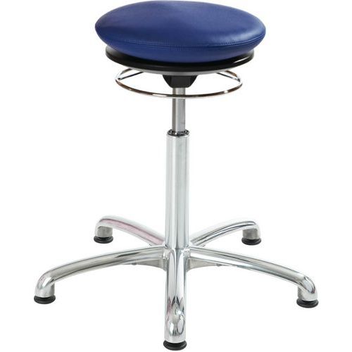 Tabouret Pilates Vérin à Gaz-medium Imitation Cuir Bleu