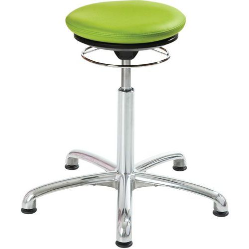 Tabouret Pilates Vérin à Gaz-bas Imitation Cuir Vert