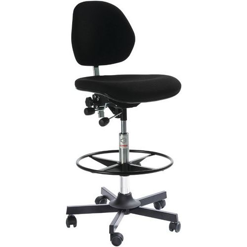 Siège Aktiv Vérin à Gaz-haut Assise-dossier Tissu Noir