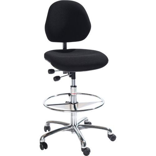 Siège Aktiv Vérin à Gaz-haut Assise-dossier Tissu Noir