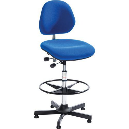 Siège Aktiv Vérin à Gaz-haut Assise-dossier Tissu Bleu