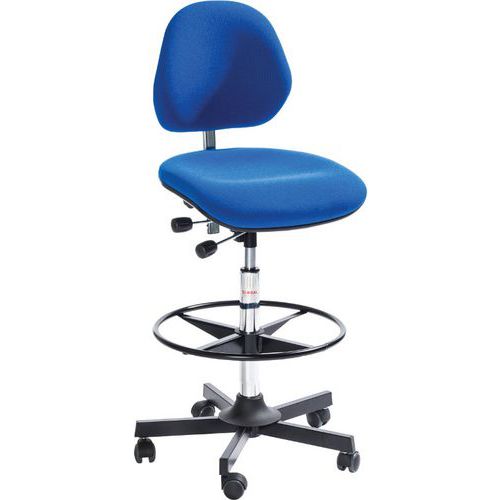 Siège Aktiv Vérin à Gaz-haut Assise-dossier Tissu Bleu