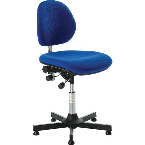 Siège Aktiv Vérin à Gaz-medium Assise-dossier Tissu Bleu