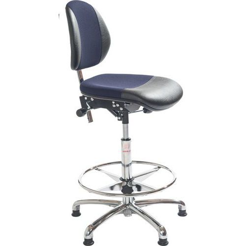 Siège Aktiv Duo Vérin à Gaz-haut Ambla Noir-3d Bleu