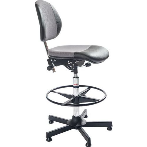 Siège Aktiv Duo Vérin à Gaz-haut Ambla Noir-3d Gris