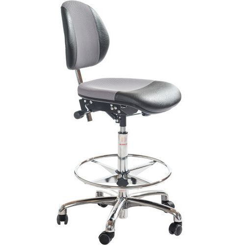 Siège Aktiv Duo Vérin à Gaz-haut Ambla Noir-3d Gris