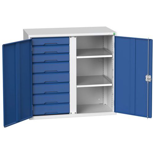 Armoire EPI et d'entretien Verso 1050x550x1000 blanc/bleu - Bott