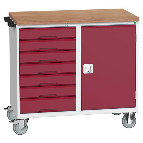 Bott 1 Ã‰tabli Mobile Verso Avec Tiroirs Et Portes 1050x600x980mm_bott