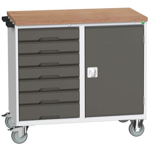 Bott 1 Ã‰tabli Mobile Verso Avec Tiroirs Et Portes 1050x600x980mm_bott
