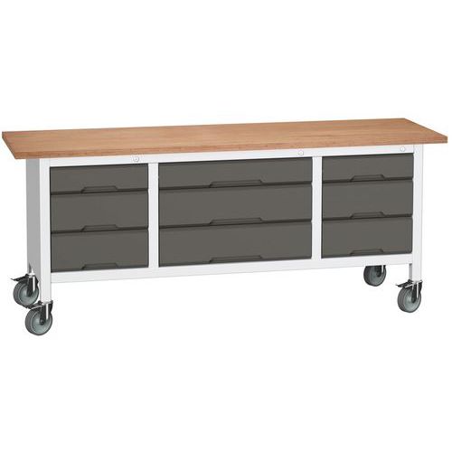 Bott 1 Etabli Monobloc Roulant Verso 2000 X 600 M33 - Bott