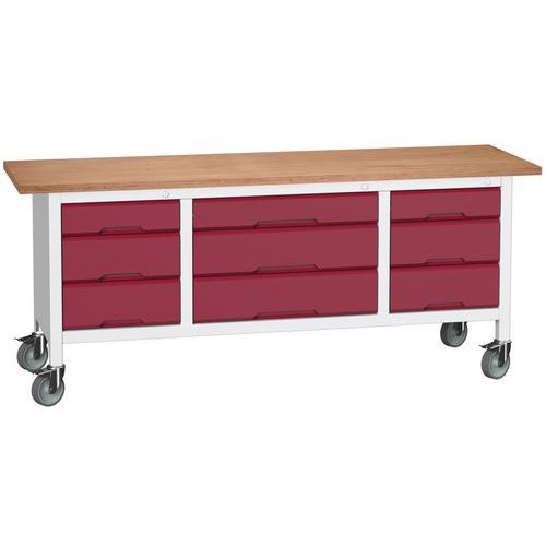 Bott 1 Etabli Monobloc Roulant Verso 2000 X 600 M33 - Bott