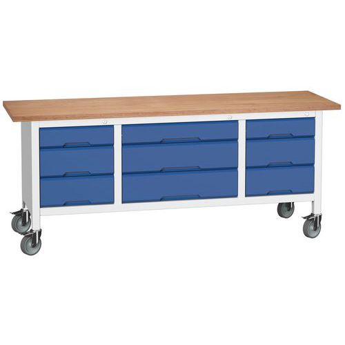 Bott 1 Etabli Monobloc Roulant Verso 2000 X 600 M33 - Bott