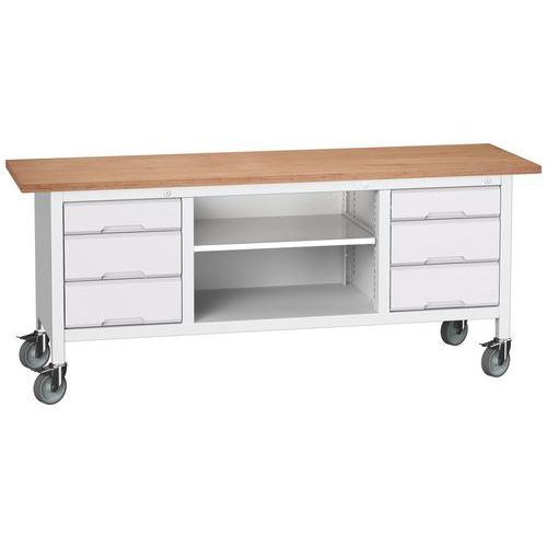 Bott 1 Etabli Monobloc Roulant Verso 2000 X 600 M34 - Bott