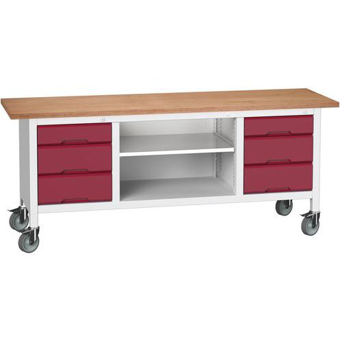 Bott 1 Etabli Monobloc Roulant Verso 2000 X 600 M34 - Bott