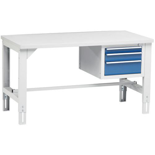 Poste Montage Plateau Stratif Larg 1150 3tir H=6090150mm