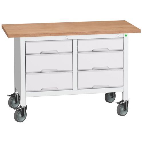 Etabli Monobloc Roulant Verso1250x600 M5 - Bott - Manutan.fr