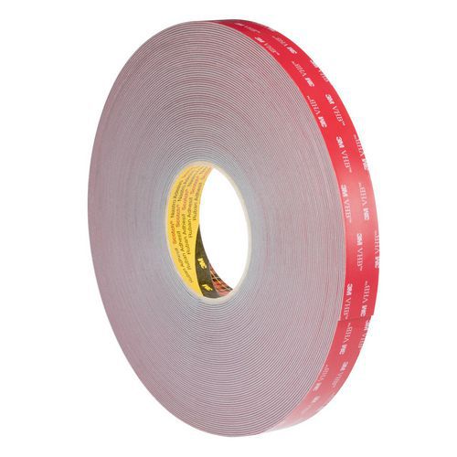 3M - Ruban Mousse Adhésif Double Face VHB GPH-110GF Gris - 12mm x 33m - Haute Performance
