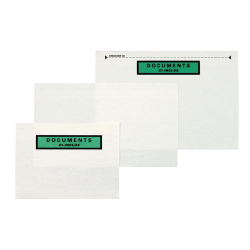 Pochette porte-documents - Papier fibres naturelles - « Document ci-inclus » Pochette porte-documents - Papier fibres naturelles - « Document ci-inclus »