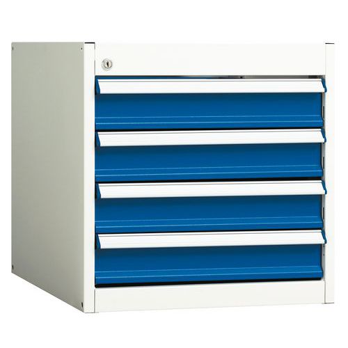 Bloc pour établi Atelier Optimum - Caisson 4 tiroirs H=100mm L=535 - Ateliers System