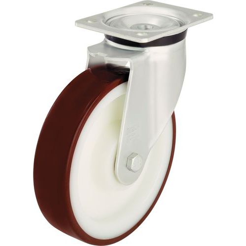 Roulette Piv Platine Polyu Moy.rouleauxf=2 50kgd=125mm