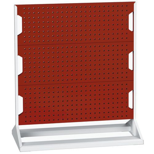 Bott - Rack d'atelier perforé gris clair/rouge - 1000x1125mm - 6 panneaux - Fixe ou mobile