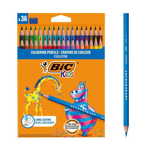 Etui 36 crayons couleurs ass. BIC Kids Evolution Ecolutions thumbnail image 1