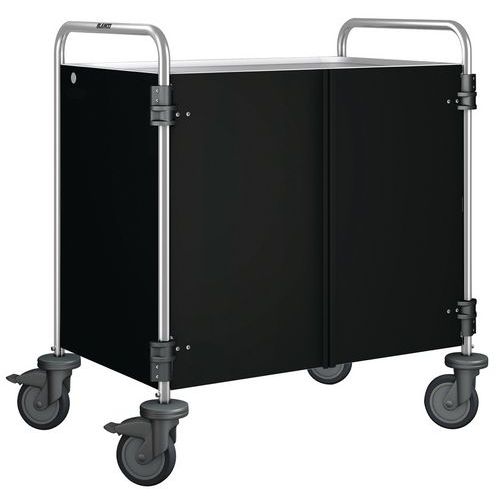 Chariot De Service Habillage Noir - 3 Plateaux