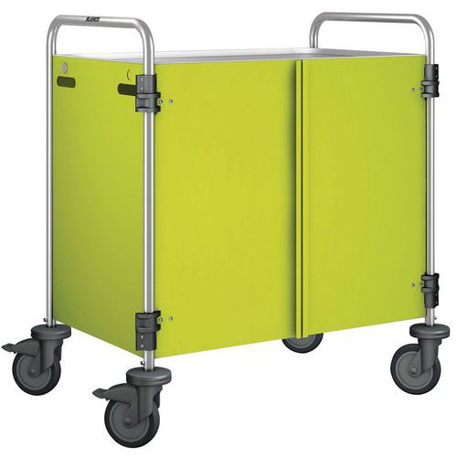 Chariot De Service Habillage Vert - 2 Plateaux