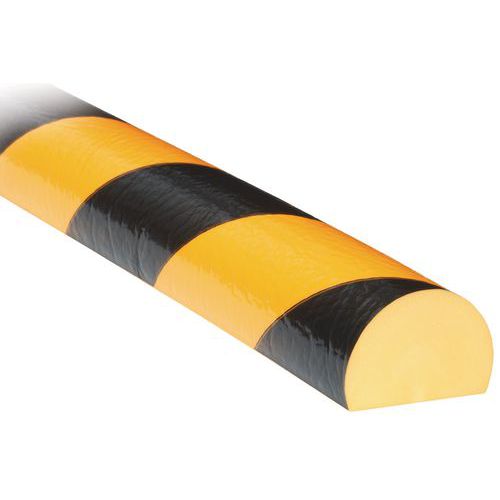 Ampere System - Profilé de protection Type C Noir/Jaune 5m - Polyuréthane Flexible - 40mm Largeur