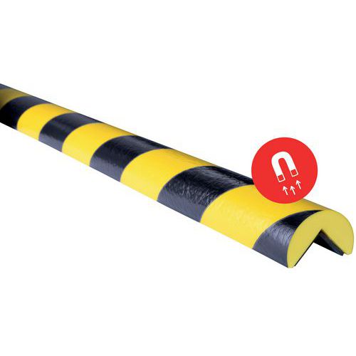 Profilés Flexibles Magnétiques Noir / Jaune. Type A 10x1 M