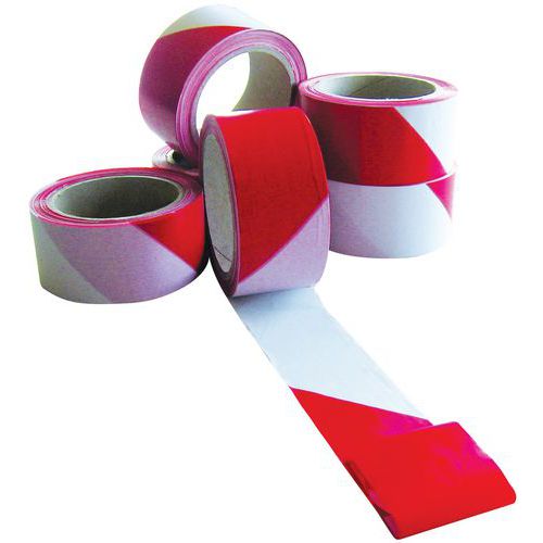 Ruban De Signalisation Rouge / Blanc Non Étirable