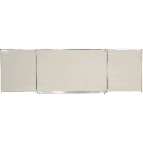 Tableau Triptyque Classic 120x200 Fond Ã‰mail Blanc Projection Volets Blanc Feutre Ouvert 120x400