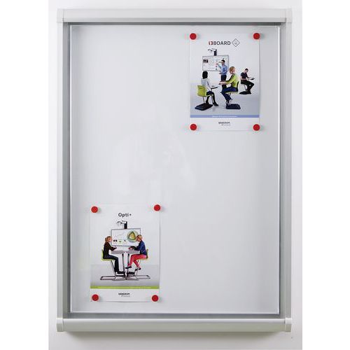 Vitrine D'affichage Leader Intérieure Fond Métal Verre 10a4