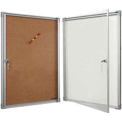 Vitrine D'affichage Extra Plate Fond Liége 2a4 Plexiglas