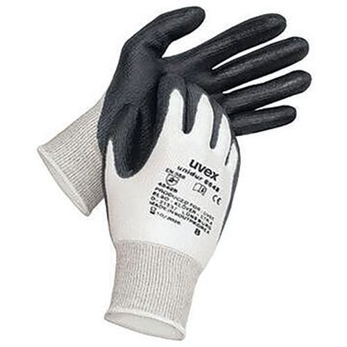 Uvex - Gants anticoupure Unidur 6648 - Taille 6 - Protection B - Polyuréthane Paume - Lot de 10 paires