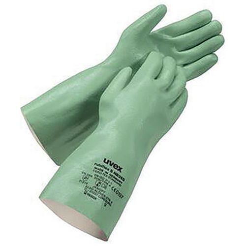 Uvex - Gants protection chimique Rubiflex S NB35S - Taille 11 - Oeko-Tex - Alimentaire - Lot de 10