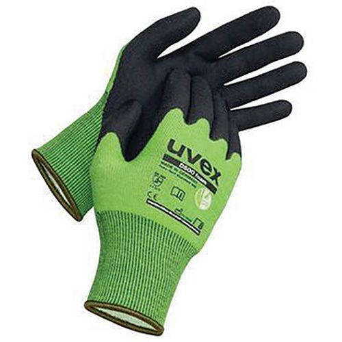Uvex - Gants anticoupure D500 foam - Taille 10 - Protection niveau D - Paume enduite - Oeko-Tex