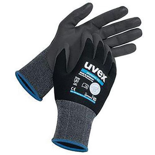 Uvex - Gants de précision Phynomic XG - Taille 9 - Noir - Enduction polymère - Oeko-Tex - Protection mécanique