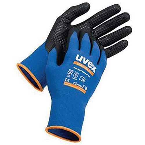 Uvex - Gants de protection mécanique Athletic Lite Dry - Taille 9 - Nitrile Paume - Lot de 10 paires - Confort et Durabilité