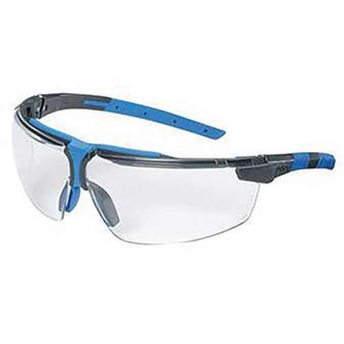 Uvex - Lunettes de protection Excellence I-3 Noir/Bleu - Antirayures, antibuée, anti-UV - Polycarbonate - CE