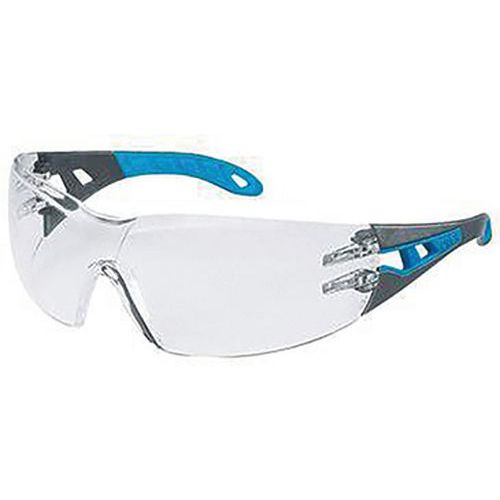 Uvex - Lunettes de protection Pheos - Noir/Bleu - Antirayures, antibuée, anti-UV - Polycarbonate