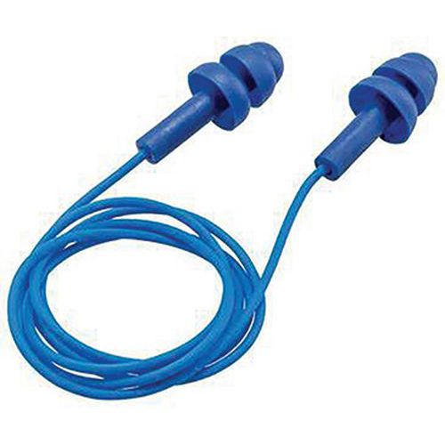 Uvex - Bouchons d'oreille réutilisables Whisper Detec - Bleu - 23 dB - Cordelette - EPI