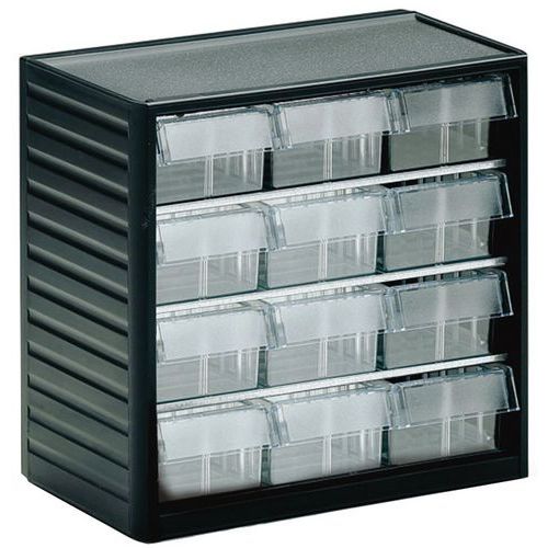 Armoire Tiroirs Transparents 12 Tiroirs Sans Séparation